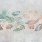 Tapet personalizat leaf cu frunze tropicale in nuante paradisiace leaves's paradise