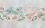 Tapet personalizat leaf cu frunze tropicale in nuante paradisiace leaves's paradise