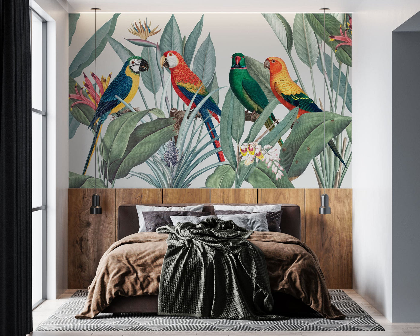 Tapet personalizat - TROPICAL PARROTS