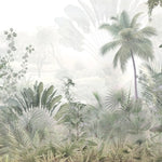 Tapet personalizat tropical cu jungla tropicala si ceata linistita quiet fog