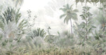 Tapet personalizat tropical cu jungla tropicala si ceata linistita quiet fog