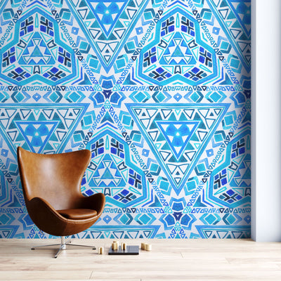 fototapet-personalizat-mozaic-cu-arabescuri-marocane-turoaz-marocan-turqoise