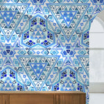Tapet personalizat mozaic cu arabescuri marocane turoaz marocan turqoise