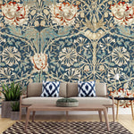 Tapet personalizat mozaic cu interpretarea honeysuckle by william morris honeysuckle