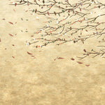 Tapet personalizat zen oriental cu frunze pictate purtate de vant  acrylic leaves