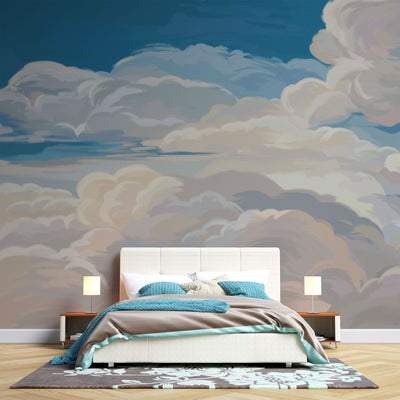 fototapet-personalizat-zen-oriental-cu-nori-albi-pictati-pe-cerul-albastru-painted-clouds