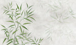 Fototapet personalizat zen oriental cu bamboo verde si umbre pe fundal deschis light bamboo