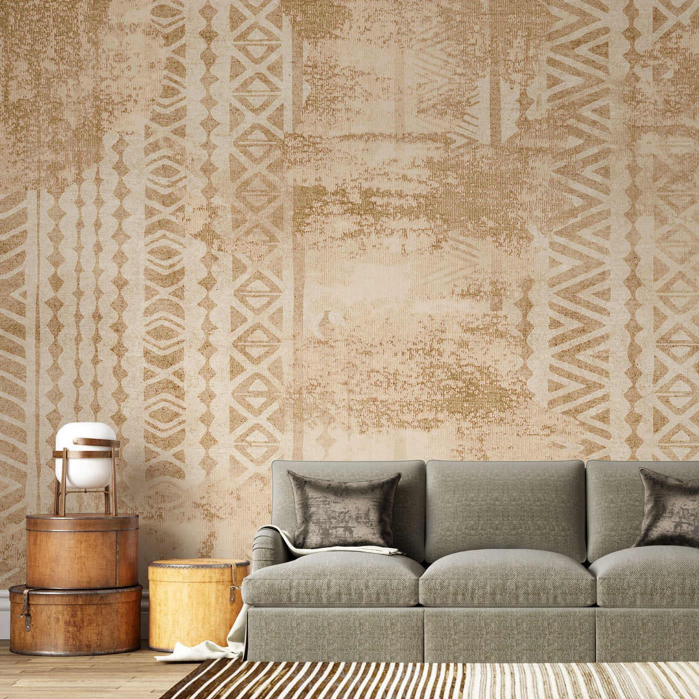 fototapet-personalizat-bohemian-vintage-cu-elemente-in-stil-aztec-vintage-aztec