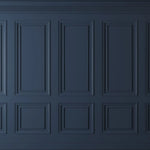 Tapet personalizat arhitectural walls cu ancadramente de perete in nuante de albastru inchis deep dark blue