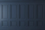 Tapet personalizat arhitectural walls cu ancadramente de perete in nuante de albastru inchis deep dark blue