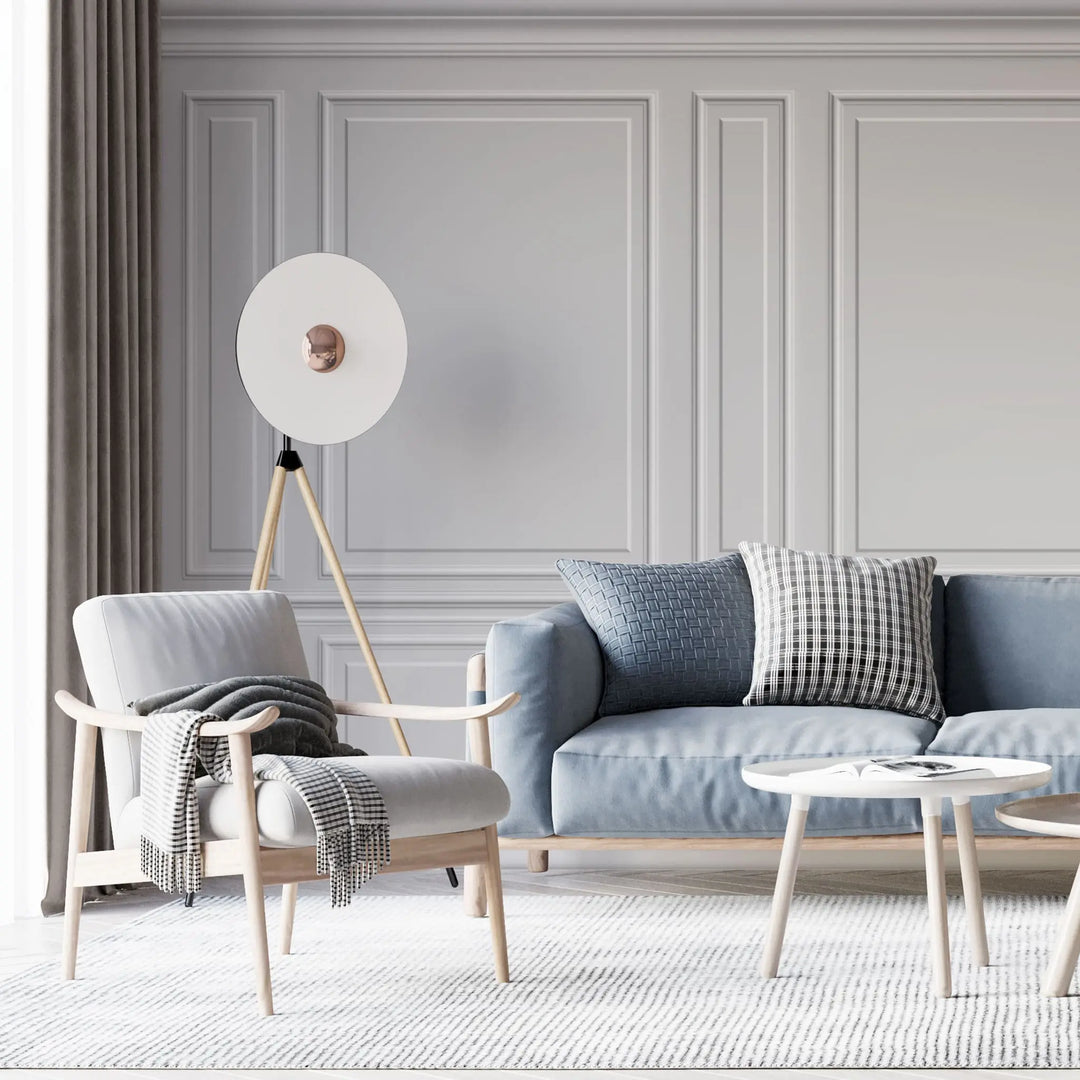 Tapet personalizat arhitectural walls cu ancadramente de perete albe clasice white deco