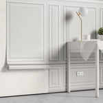Tapet personalizat arhitectural walls cu ancadramente de perete albe clasice white deco