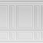 Tapet personalizat arhitectural walls cu ancadramente de perete albe clasice white deco