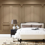 Tapet personalizat arhitectural walls cu ancadramente de perete bej cu accente de lumini spotlight