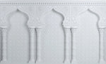 Tapet personalizat arhitectural walls cu arabescuri albe marocane white arabesque