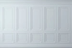 Tapet personalizat arhitectural walls cu ancadramente de perete in nuante de albastru deschis baby blue