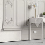 Tapet personalizat architectutral walls cu ancadramente albe si rame de oglinzi white mirror