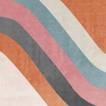 Tapet retro & vintage cu dungi colorate in stil retro retro lines