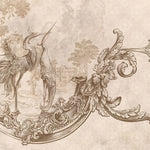 Tapet personalizat victorian cu elemente vintage specifice erei victoriene si egrete imperial egrete