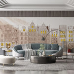 Tapet personalizat cu fatade de cladiri de inspiratie victoriana victorian facade