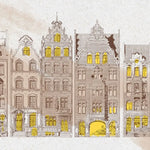 Tapet personalizat cu fatade de cladiri de inspiratie victoriana victorian facade