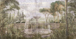 Tapet personalizat victorian cu fantana intr o gradina in stil victorian the fountain