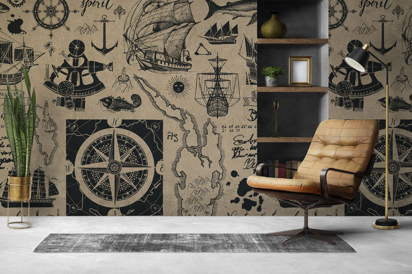 Fototapet personalizat - VINTAGE SAILOR'S MAP