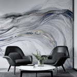 Tapet personalizat marble cu marmura alba si gri in forma de val marble wave