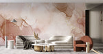 Tapet personalizat marble cu marmura in nuante de roz pudrat powder pink
