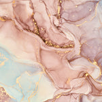 Tapet personalizat marble cu marmura in nuante de roz pudrat si albastru deschis blissful