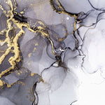 Tapet personalizat marble cu marmura in nuante de cerneala cu accente aurii golden ink