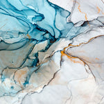Tapet personalizat marble cu marmura in nuante de turcoaz cu accente sclipitoare ocean marble