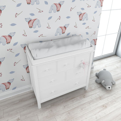 tapet-personalizat-lumea-animalelor-pentru-copii-cu-urs-polar-simpatic-polar-bear