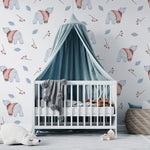 Tapet personalizat lumea animalelor pentru copii cu urs polar simpatic polar bear