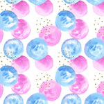 Tapet personalizat inspiratie scandinava pentru copii cu buline roz si albastru watercolor dots
