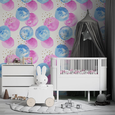 Tapet personalizat - WATERCOLOR DOTS