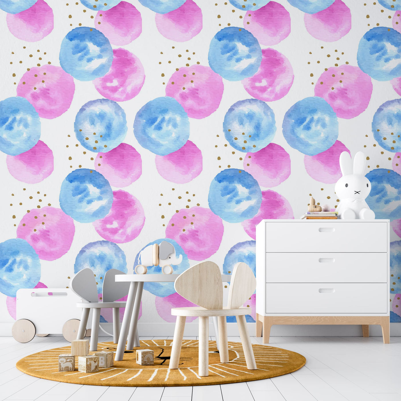 Tapet personalizat - WATERCOLOR DOTS