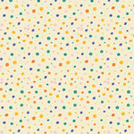Tapet personalizat inspiratie scandinava pentru copii cu buline multicolore pe fundal galben dots