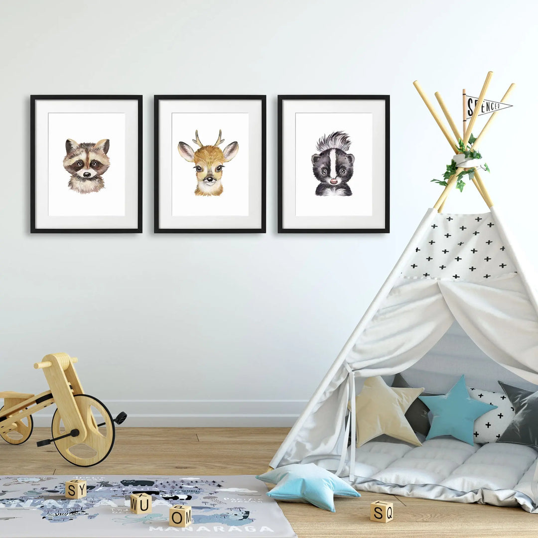 Tablou cu rama copii   BABY DEER - beudis.ro